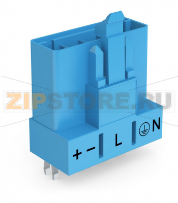 Штекер для печатных плат; прямые; 5-пол.; Код. I; синие Wago 890-3115 Protected against mismating and maintenance-freePush-in CAGE CLAMP® spring pressure connection technology allows solid conductors to be simply pushed into a unit.Low profile with 4.4 mm pole spacing...