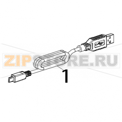 Кабель micro USB TSC TDM-30 Кабель micro USB для принтера TSC TDM-30Запчасть на деталировке под номером: 1