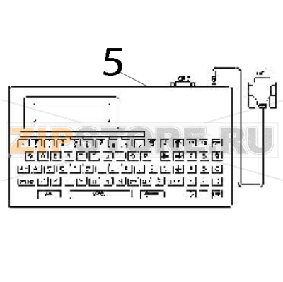 KU-007 Plus, programmable keyboard unit TSC TTP-286MT KU-007 Plus, programmable keyboard unit TSC TTP-286MTЗапчасть на деталировке под номером: 5
