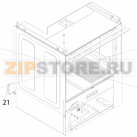 Lower rear panel alum. Fagor AD-48 DD