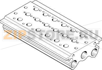 Плита для блочного монтажа Festo PRS-1/8-6-BB 