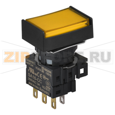 Выключатель кнопочный, Ø отверстия: 16 мм Autonics S16PRT-H3YC5 