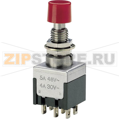 Микропереключатель 48 В/AC, 5 A, 1 x вкл/выкл, с фиксацией, 1 шт Marquardt 9052.0100 