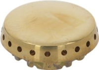 BURNER CAP PERFORATED BRASS POLISHED