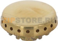BURNER CAP PERFORATED BRASS POLISHED