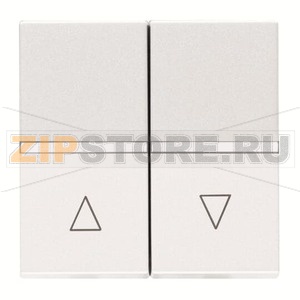 Механизм выключателя жалюзи кнопочный, без фиксации, двухмодульный, белый ABB 2CLA224400N1101 