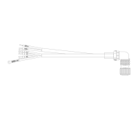 Кабель силовой с тормозом 10 м, 380 В, 4.4-7.5 кВт Inovance S6-L-B022-10.0