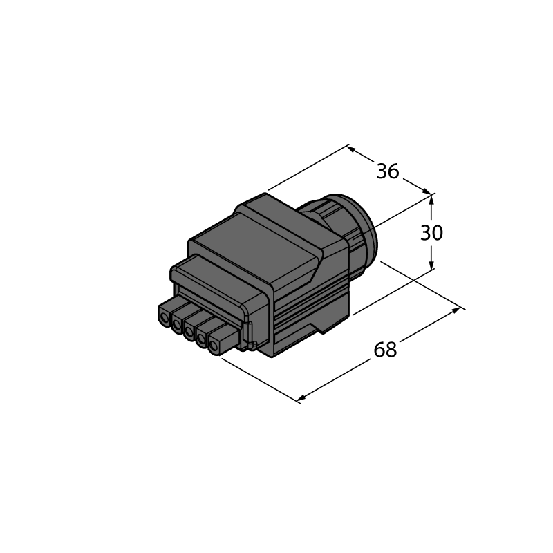 Разъем разборный Turck AIDA-POWER-CC 