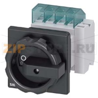 ГЛАВНЫЙ/АВАРИЙНЫЙ ВЫКЛЮЧАТЕЛЬ 3 ПОЛЮСА IU=16, P/AC-23A ПРИ 400V=7,5KW 1НО+1НЗ, ПЕРЕДНЕГО КРЕПЛЕНИЯ КРЕПЛЕНИЕ ПО ЦЕНТРАЛЬНОМУ ОТВЕРСТИЮ ЧЕРНАЯ ПОВОРОТНАЯ РУКОЯТКА Siemens 3LD2054-1TP51