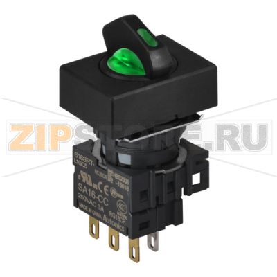 Переключатель селекторный, Ø отверстия: 16 мм Autonics S16SRT-L6GC5 