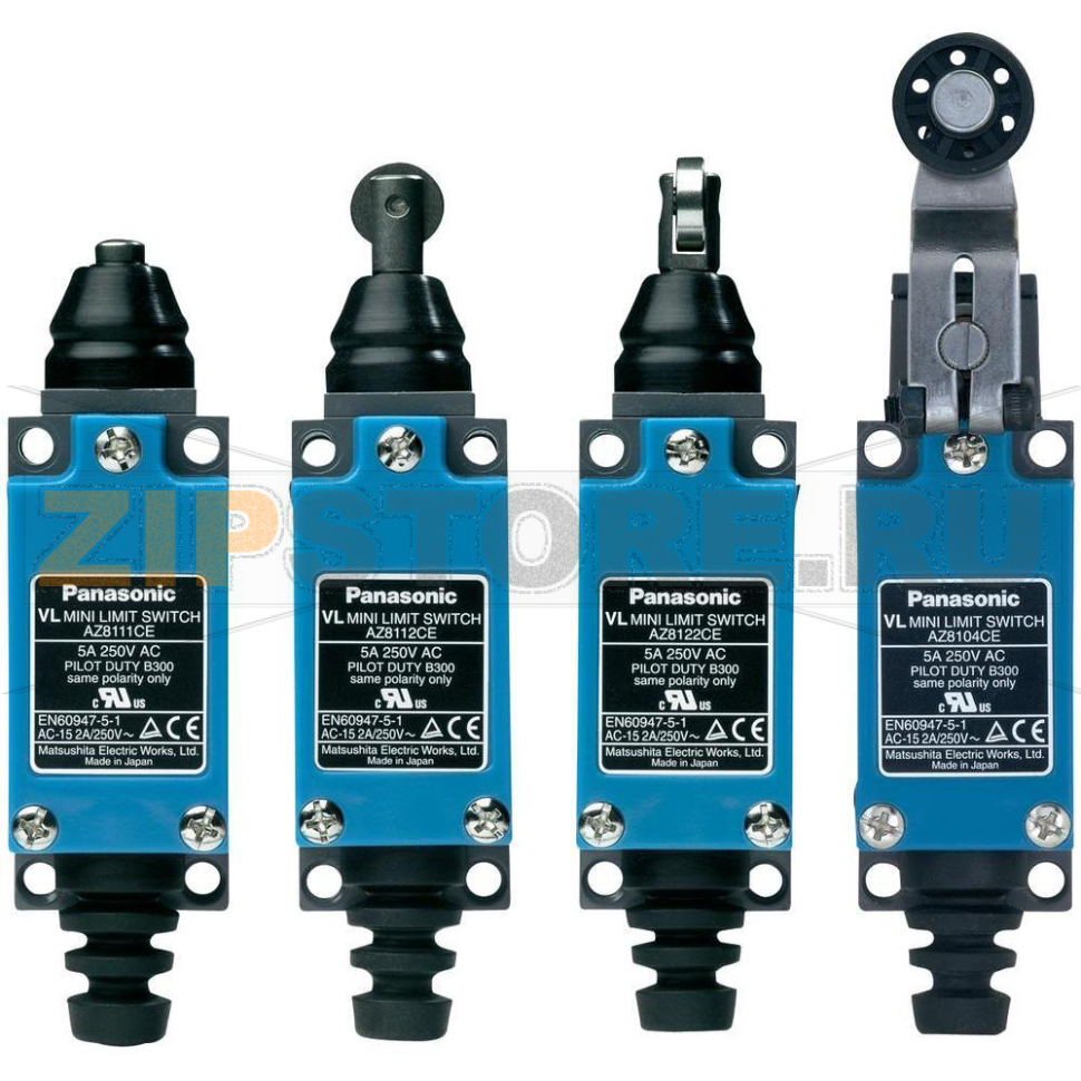 Выключатель концевой с роликом 115 В/DC, 250 В/AC, 5 А, IP64, 1 шт Panasonic AZ8122CEJ 