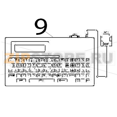 KP-200 Plus, stand-alone keyboard unit TSC TC300 KP-200 Plus, stand-alone keyboard unit TSC TC300Запчасть на деталировке под номером: 9