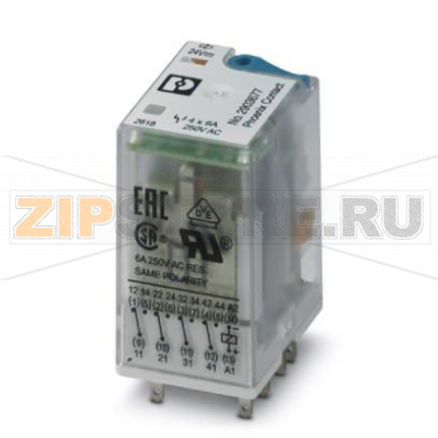 Одиночное реле Phoenix Contact REL-IR4/LDP- 24DC/4X21 Минимальный заказ: Поставка упаковкой 10 шт