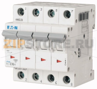 Расцепитель, 40 А, 4 фазы, характеристика отключения С Eaton PL7-C40/4