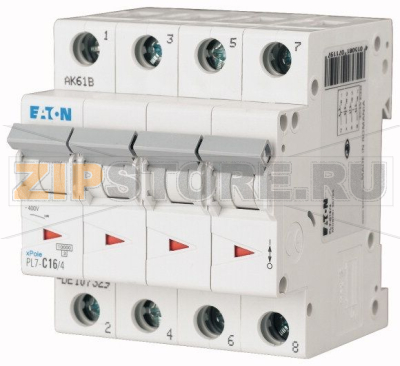Расцепитель, 40 А, 4 фазы, характеристика отключения С Eaton PL7-C40/4 