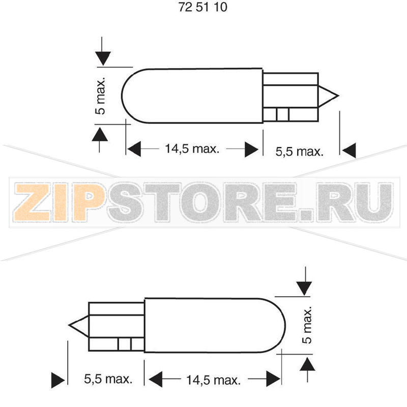 Лампа 24-30 В, 1 Вт, 40 мА, цоколь: W2x4.6d, прозрачная, 1 шт Barthelme 00562401 