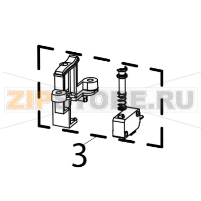 Switch micro KitchenAid 5KVJ0111ECA Switch micro KitchenAid 5KVJ0111ECAЗапчасть на деталировке под номером: 3