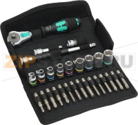 ТРЕЩЁТКА 1/4 ДЮЙМА С КОМПЛЕКТОМ ИЗ 18 СМЕННЫХ ВТУЛОК