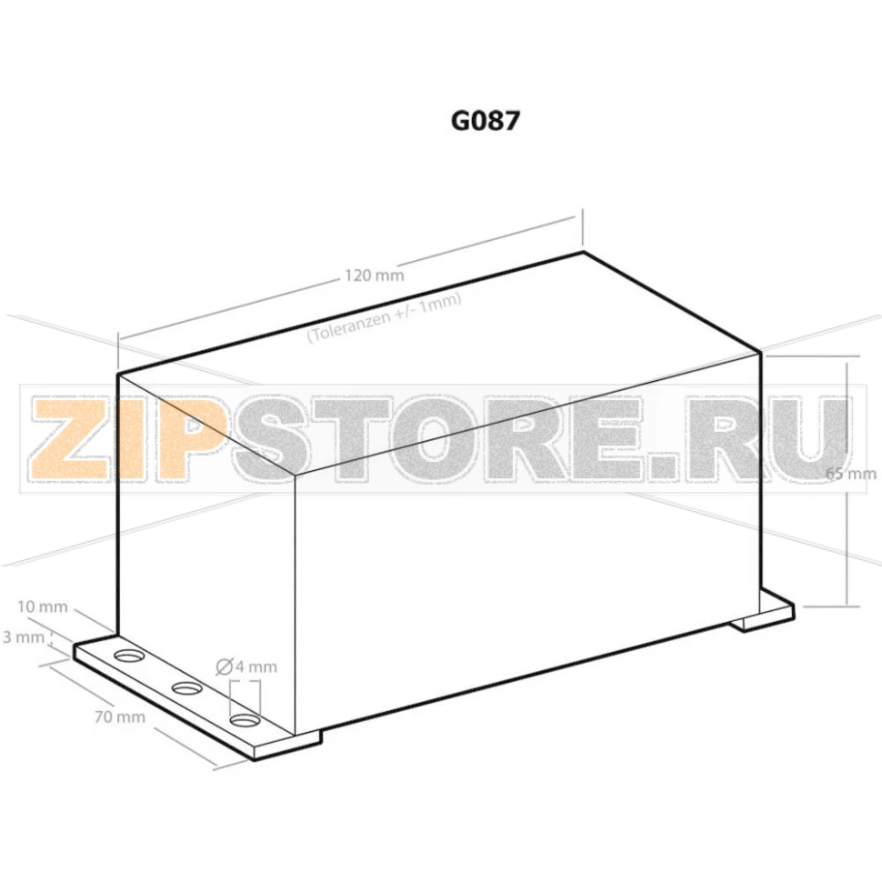 Корпус 120x70x65 мм, пластиковый, черный, 1 шт Kemo G087 