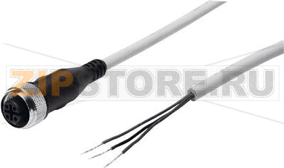 Кабель соединительный 2.5 м Festo SIM-M12-3GD-2,5-PU 