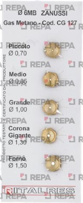 NATUR. GAS INJECTORS 6MB ARISTON ZANUSSI 