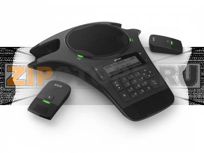 SNOM C520 - WiMi Конференц-станция с беспроводными DECT микрофонами. 3 учетные записи SIP, Графический монохромный экран, радиус действия до 50м, 1-порт 10/100, PoE, 2 съемных беспроводных микрофона с зарядными базами, встроенными в телефон, 1 встроенный  