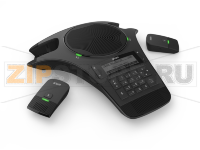 SNOM C520 - WiMi Конференц-станция с беспроводными DECT микрофонами. 3 учетные записи SIP, Графический монохромный экран, радиус действия до 50м, 1-порт 10/100, PoE, 2 съемных беспроводных микрофона с зарядными базами, встроенными в телефон, 1 встроенный 