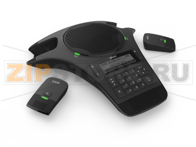 SNOM C520 - WiMi Конференц-станция с беспроводными DECT микрофонами. 3 учетные записи SIP, Графический монохромный экран, радиус действия до 50м, 1-порт 10/100, PoE, 2 съемных беспроводных микрофона с зарядными базами, встроенными в телефон, 1 встроенный  