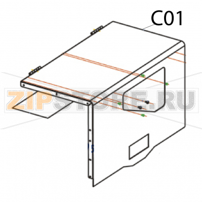 Top right cover Godex EZ-6200 plus Top right cover Godex EZ-6200 plusЗапчасть на деталировке под номером: C-01Название запчасти Godex на английском языке: Top right cover EZ-6200 plus.