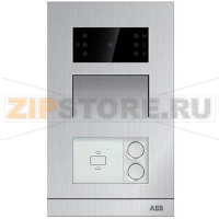 Видеопанель вызывная со считывателем ID, уличная, 2 кнопки, монтаж: скрытый ABB 2TMA210010A0040