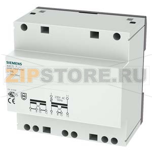 ТРАНСФОРМАТОР, 63VA PRIM 230V AC,50HZ, SEK 2X12V / 24V AC WITH PTC PROT.,5MW Siemens 4AC3763-0 