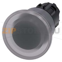 АКТУАТОР ГРИБОВИДНОЙ КНОПКИ С ВОЗМОЖНОСТЬЮ ПОДСВЕТКИ, 22MM, КРУГЛ., ПЛАСТИК С МЕТАЛЛИЧЕСКИМ ФРОНТАЛЬНЫМ КОЛЬЦОМ, CLEAR, 40MM, БЕЗ ФИКСАЦИИ, С ГРАВИРОВКОЙ ЛАЗЕРОМ, НИЖНИЙ РЕГИСТР Siemens 3SU1031-1BD70-0AA0-Z&nbsp;Y12