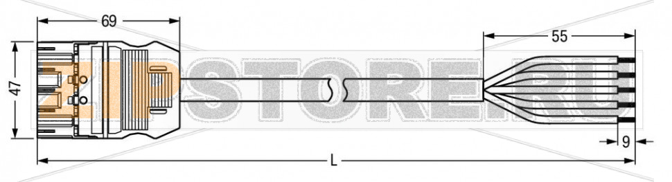 pre-assembled connecting cable; Eca; Plug/open-ended; 5-pole; Cod. B; 3 m; 1,00 mm; light green Wago 771-9995/205-305 Protected against mismating and maintenance-freeAdditional variable coding is possible.Components can be clearly printed on and color-coded to meet custom requirements....