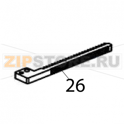 Label guide gear rack lock Godex G530 Label guide gear rack lock Godex G530Запчасть на деталировке под номером: 26Название запчасти Godex на английском языке: Label guide gear rack lock G530.