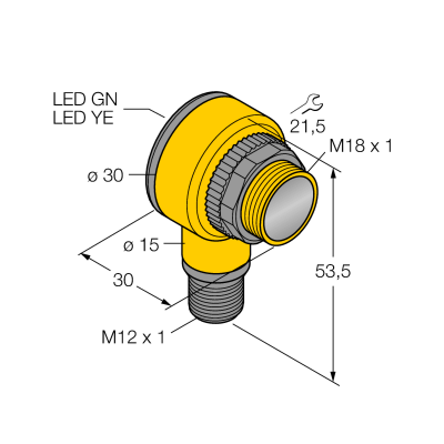 Датчик фотоэлектрический Turck T18-2VPRL-Q8 