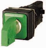Переключатель с ключом, 2 положения, зеленый, с фиксацией Eaton Q18S1R-GN
