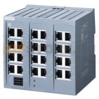 SCALANCE XB124 unmanaged IE switch, 24x 10/100 Mbit/s RJ45 ports; for setting up small star and line topologies; LED diagnostics, IP20, Redundant power supply, 24 V AC/DC Manual available as a download Siemens 6GK5124-0BA00-2AB2