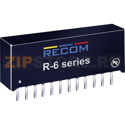 Преобразователь DC/DC, печатный монтаж, 5 В/DC, 2 A, 10 Вт Recom R-625.0P 
