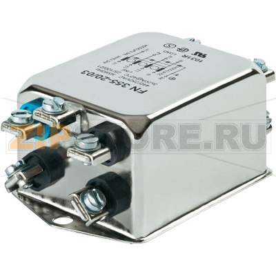 Фильтр сетевой 10 А, 3 фазы, 250 В/AC, 85x54x41 мм, 32 шт Schaffner FN 355-10-05 