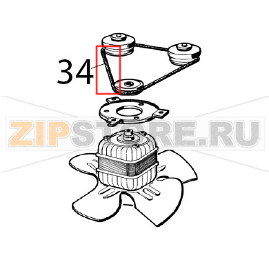 Belt Ugolini Arctic Compact 8/1 Belt Ugolini Arctic Compact 8/1Запчасть на деталировке под номером: 34