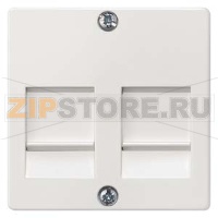 DELTA I-SYSTEM ТИТАНОВО-БЕЛЫЙ НАКЛАДКА СО ШТОРКАМИ ДЛЯ JACK/PLUG РАЗЪЕМОВ Siemens 5TG2056