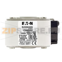 Предохранитель, 1000 A, AC 690 В, 200 кА, size 3, aR, IEC UL Eaton FUSE 1000A 690V 3BKN/50 AR UC