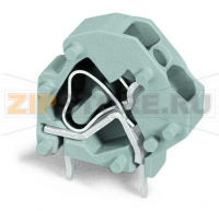 Наборная клемма на печатную плату; 4 mm; Шаг контактов 5 мм; 1-пол.; CAGE CLAMP®; 4,00 mm; светло-серые Wago 745-3803