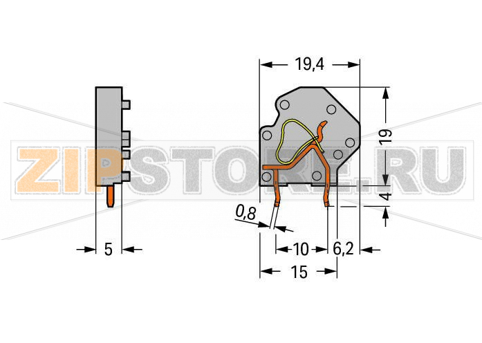 Наборная клемма на печатную плату; 4 mm; Шаг контактов 5 мм; 1-пол.; CAGE CLAMP®; 4,00 mm; светло-серые Wago 745-3803 Модульные клеммы с зажимами CAGE CLAMP®, приводимыми в действие при помощи отвертки, для индивидуальной сборки клеммных колодокТакже доступны с аттестацией Ex eРазделители для применений с высоким напряжениемДвойные выводы по пайку для высокого уровня механической стабильностиОбеспечивают экономию места благодаря расположению клеммных колодок одна за другойИнтегрированный диагностический отвод...
