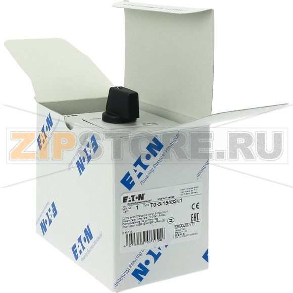 Переключатель, контакты: 6, 20 A, панель: HAND-0-AUTO, 45°, с фиксацией Eaton T0-3-15433/I1 