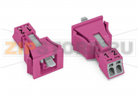 Snap-in socket; 2-pole; Cod. B; 1,50 mm; pink Wago 890-782/082-000