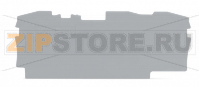 End and intermediate plate; 1 mm thick; gray Wago 2006-1391 