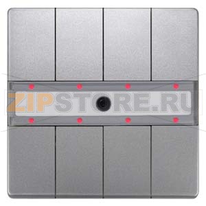 Четыре пары клавиш, светодиод состояния, с контроллером сцен, с ИК-приёмником, платиновый металлик Siemens 5WG1287-2DB45 