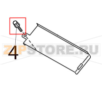 White screw M-3x4 Toshiba TEC B-SX4T-GS10/20-CN