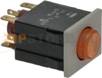 ДВУХПОЛЮСНЫЙ ПЕРЕКЛЮЧАТЕЛЬ, ОРАНЖЕВЫЙ, 16 А, 250 В